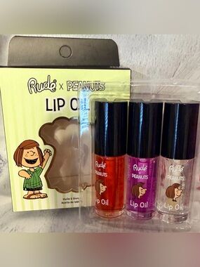 Rude x Peanuts Lip Oil Trio - NIB